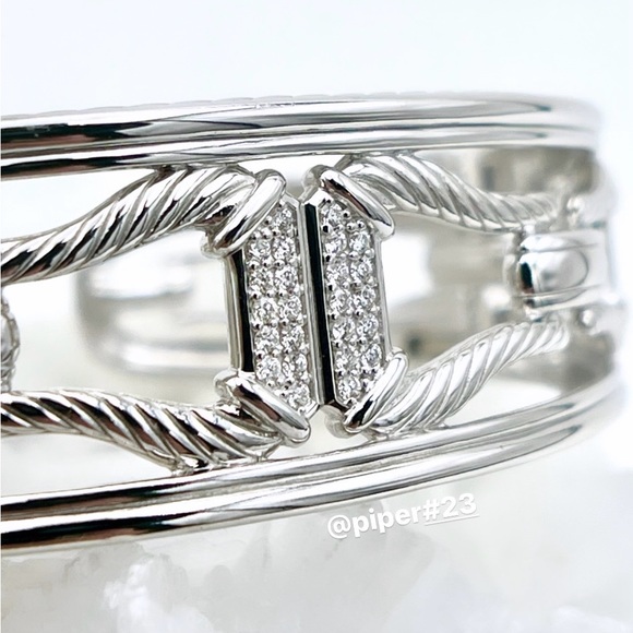 NWT Judith Ripka Fine Jewelry Diamond Vienna Cuff Bracelet 7 1/4” - Picture 6 of 16